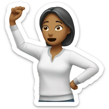 Mujer haciendo un dab  sticker