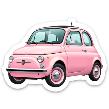 Fiat 500 Pastel  sticker