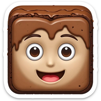 brownie chocolate blanco sticker