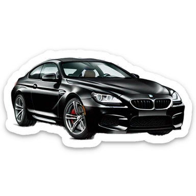 Black bmw m6 sticker