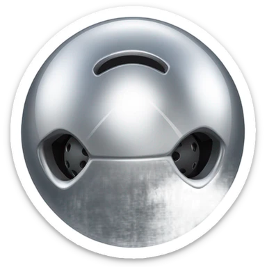 Metal ball driving on 4 car wheels sticker