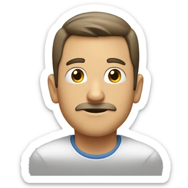 a guy that is waiting in line for toilet sticker