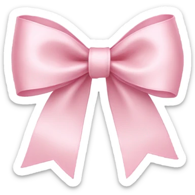 light pink ribbon bow sticker