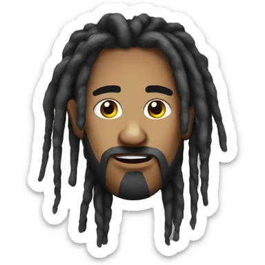 Nonchalant dread head sticker