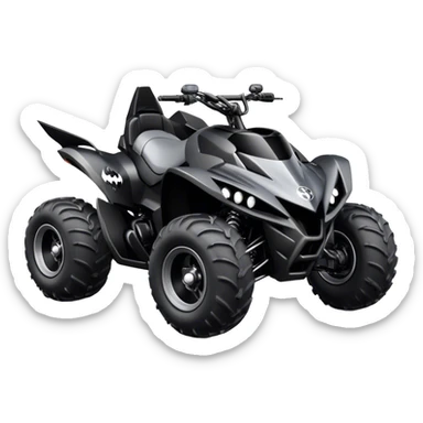batmobile atv banshee yamaha with a smile sticker