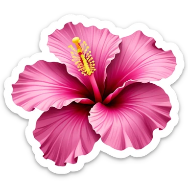 pink carnivorous hibiscus  sticker