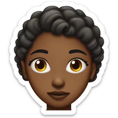 pretty black girl rolling her eyes  sticker
