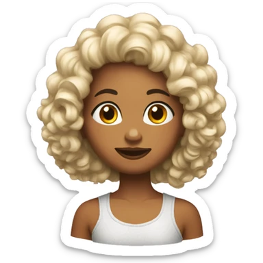 Métisse cheveux bouclés  sticker