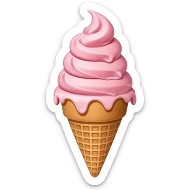 strawberry ice cream sticker