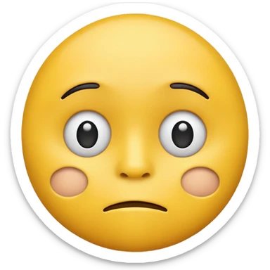 a mewing thinking emoji sticker