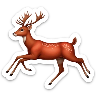 A wall drawing of running deer painted in earthy red pigment.















 sticker