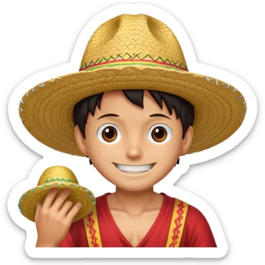 Sombrero de paja luffy sticker
