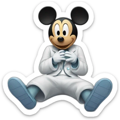 sick mickey mouse sticker