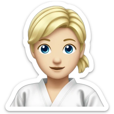 judoka-girl-blond-short hair-blue eyes sticker