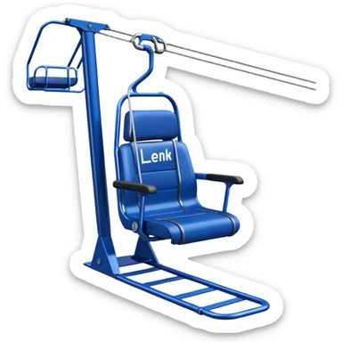 darkblue chairlift with the word: Lenk on it sticker
