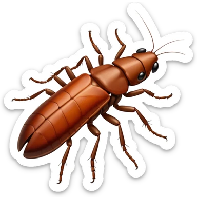 cockroach on plane  sticker