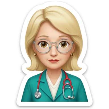 she is about 65 years old with blond hair, likes gucci, is a phd in cardiology sticker