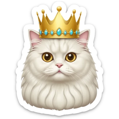 Persian cat with crown  sticker
