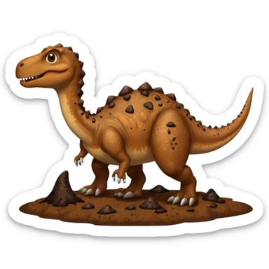 Dinosaurio haciendo caca sticker