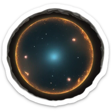 portal into a black hole in the universe sticker