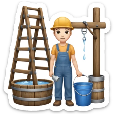 well with bucket sticker