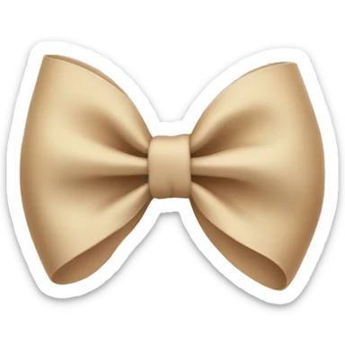 Beige bow sticker