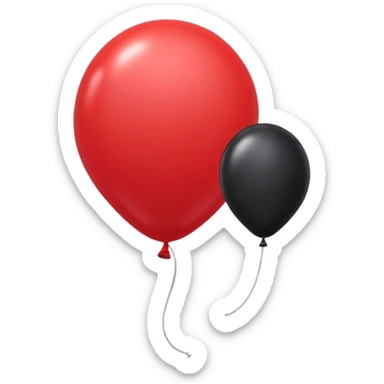 1 Red and 1 black balloon for Place it next to the name in the directory. sticker