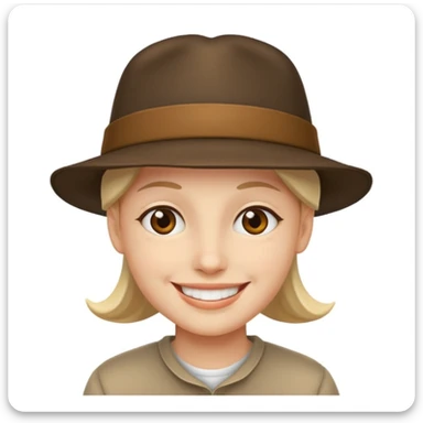 Şapkalı güler yüzlü  sticker