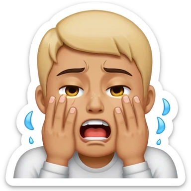 crying and barfing simultaneously sticker