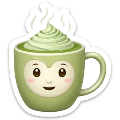 Matcha latte sticker