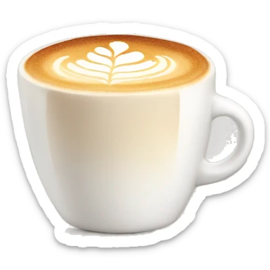 Flat white sticker