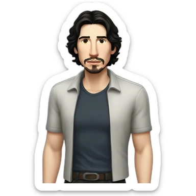 adam driver full body sticker