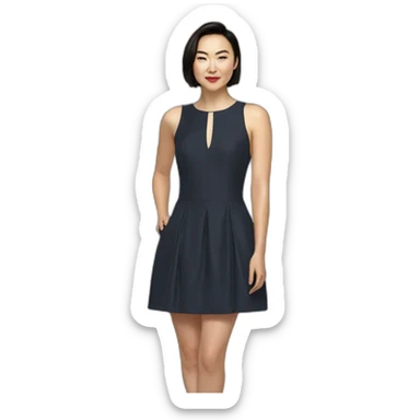 Jessica henwick short bob cocktail dress sticker