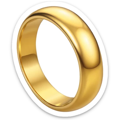 Anneau doré simple sticker