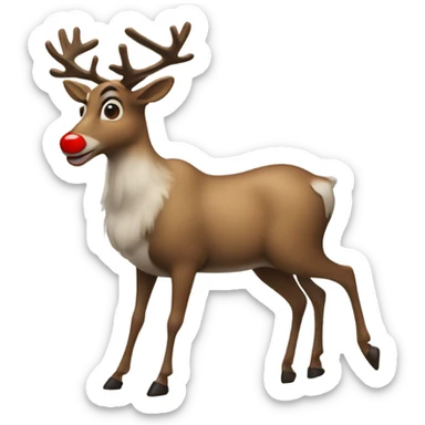 Red Nosed Reindeer sticker