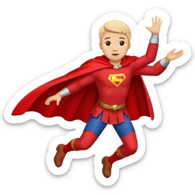 flying with two legs sticker