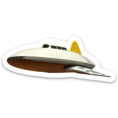 50s Photographic quality Painted Flying Starship spacecraft bird’s house wooden  sticker
