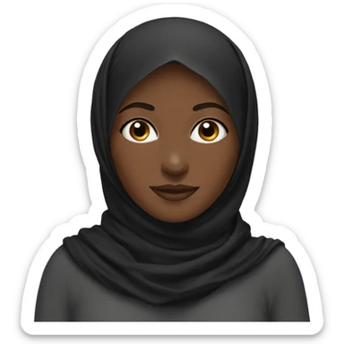 black hijabi  sticker