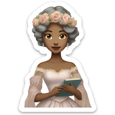 Shabby chic princess sticker