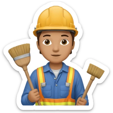 builder and sweeper sticker