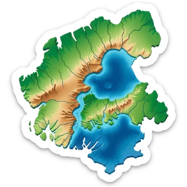 Finland geography map sticker