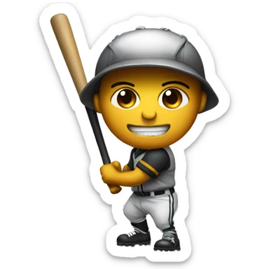 raider with baseball bat sticker