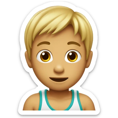 niño pequeño jugando sticker