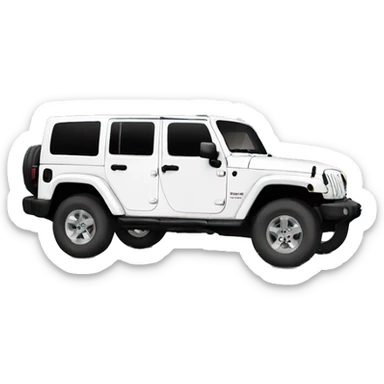 White jeep wrangler sticker