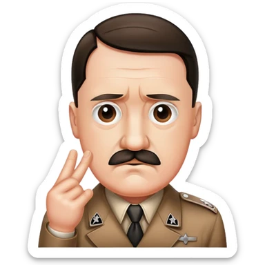 Hitler saying oh no! sticker