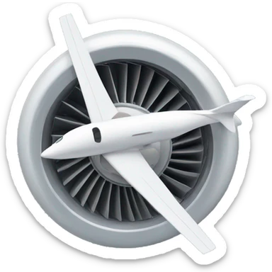 Airplane Turbine sticker