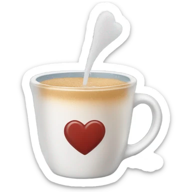 salting a heart over a cup of iced americano sticker