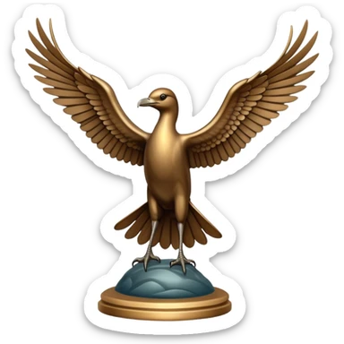 Liver bird, mythical bird symbol of Liverpool, cormorant-like bird with outstretched wings sticker