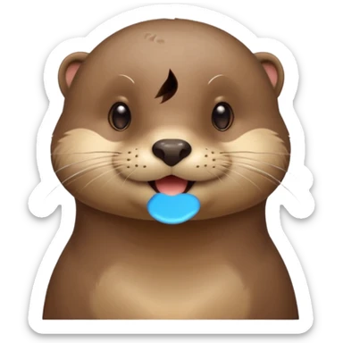 a otter winking in a flirty way sticker