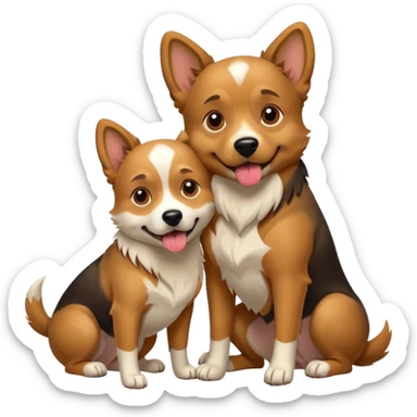 Dogs mating sticker